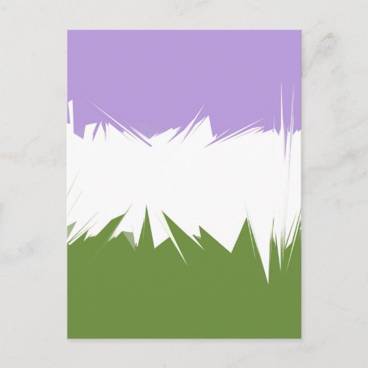 Carte Postale Indicateur de la fierté de la genderqueer Abstrait (Devant)