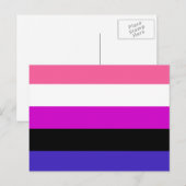 Carte Postale Indicateur de la fierté du fluide genderfluide (Devant / Derrière)