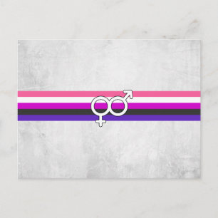 Carte Postale Indicateur de la fierté du fluide genderfluide