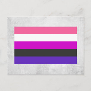 Carte Postale Indicateur de la fierté du fluide genderfluide