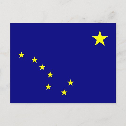 Carte Postale Indicateur de l'état de l'Alaska (Devant)