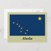 Carte Postale Indicateur de l'état de l'Alaska (Devant / Derrière)