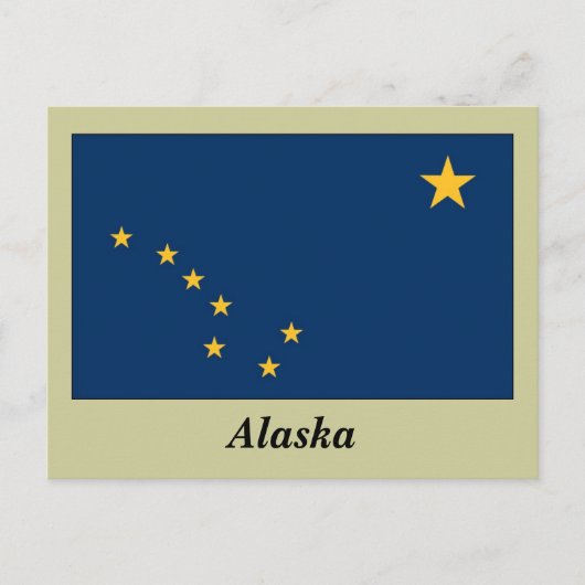 Carte Postale Indicateur de l'état de l'Alaska (Devant)