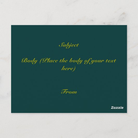 Carte Postale Indicateur Delaware (Dos)