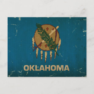 Carte Postale Indicateur d'état de l'Oklahoma VINTAGE.png