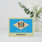 Carte Postale Indicateur d'état du Delaware (Debout devant)