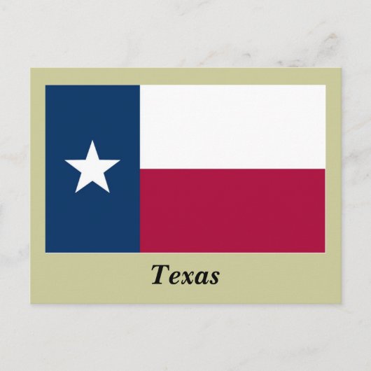 Carte Postale Indicateur d'état du Texas (Devant)