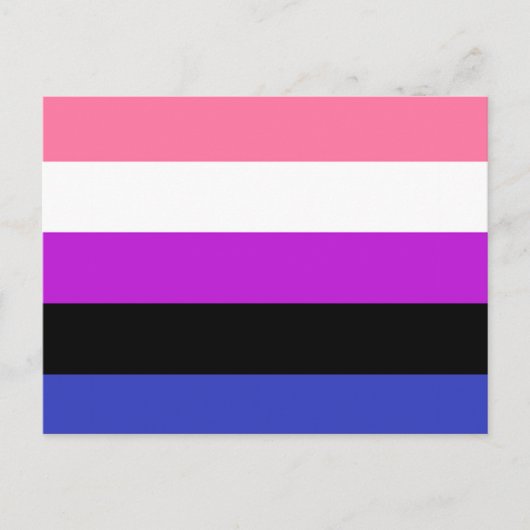 Carte Postale Indicateur Genderfluide (Devant)