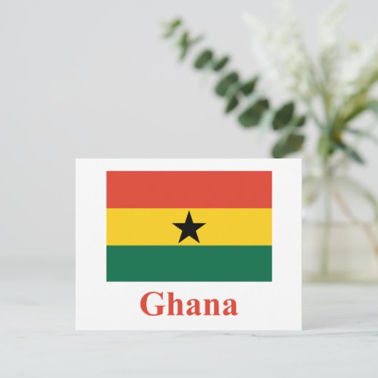 Carte Postale Indicateur Ghana avec nom (Debout devant)