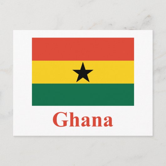 Carte Postale Indicateur Ghana avec nom (Devant)
