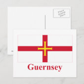 Carte Postale Indicateur Guernesey avec nom (Devant / Derrière)