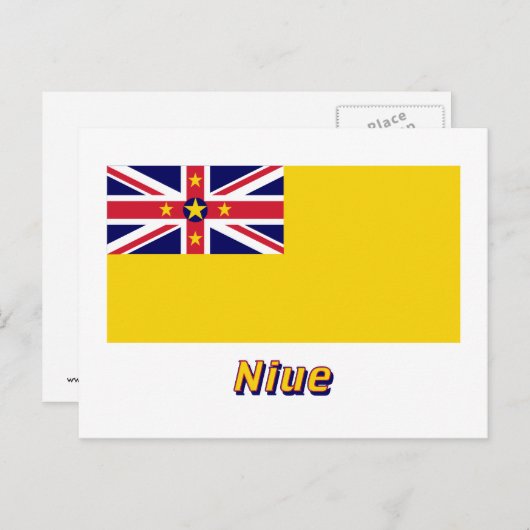 Carte Postale Indicateur Niue avec nom (Devant / Derrière)