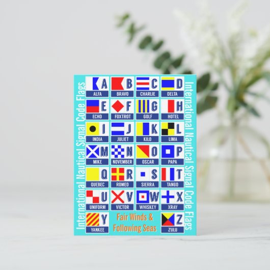 Carte Postale Indicateurs internationaux du code de signalisatio (Debout devant)