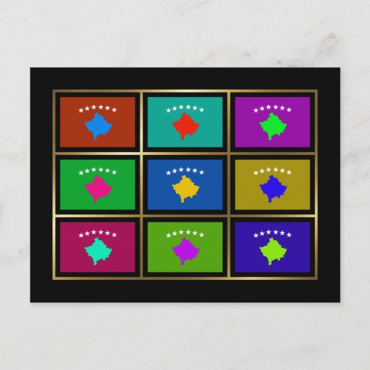 Carte postale Indicateurs multiples du Kosovo (Devant)