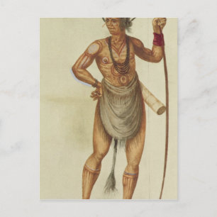 Carte Postale Indien dans la peinture corporelle