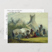 Carte Postale Indien et son cheval 1858 (Devant / Derrière)