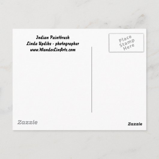 Carte postale indienne (Dos)