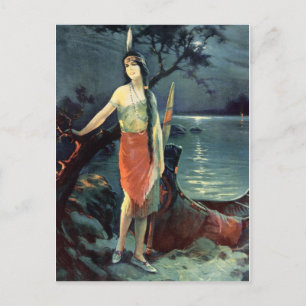 Carte postale Indienne Maidens Calendrier des anné