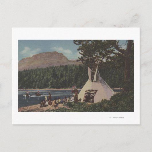 Carte Postale Indiens du Nord-Ouest - Le pays du ciel bleu (Devant)