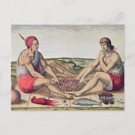 Carte Postale Indiens mangeant un repas (Devant)