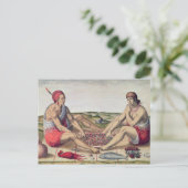 Carte Postale Indiens mangeant un repas (Debout devant)