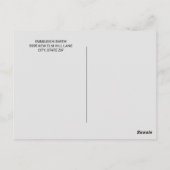 Carte Postale Indigo Blue Blush Pink Changement d'Adresse (Dos)