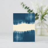 Carte Postale Indigo Shibori Abstrait Moderne Horizontal (Debout devant)