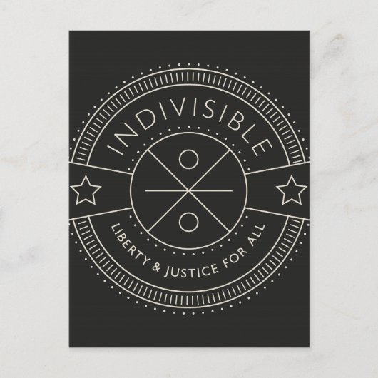 Carte Postale Indivisible, avec la liberté et la justice pour (Devant)