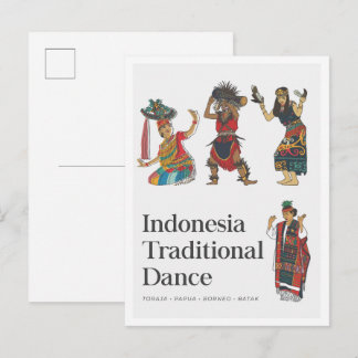 Carte Postale Indonesia Traditional Dance Borneo Toraja Papua