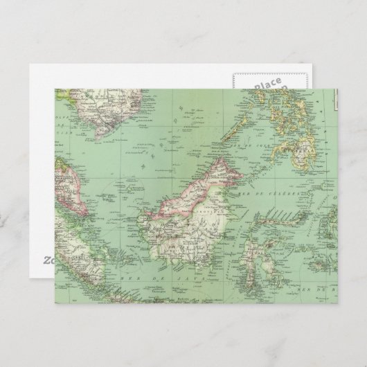 Carte Postale Indonésie, Malaisie (Devant / Derrière)