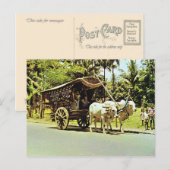 Carte Postale Indonésie vintage, Gerobag, centre de Java (Devant / Derrière)