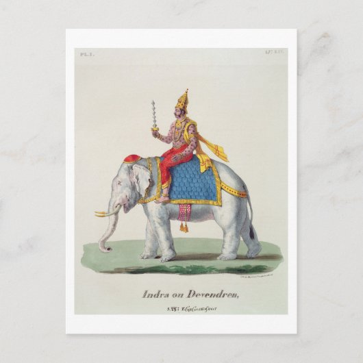 Carte Postale Indra ou Devendra, from 'L'Inde francaise...' (Devant)