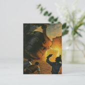 Carte Postale Industrie vintage, Fabrication d'acier (Debout devant)