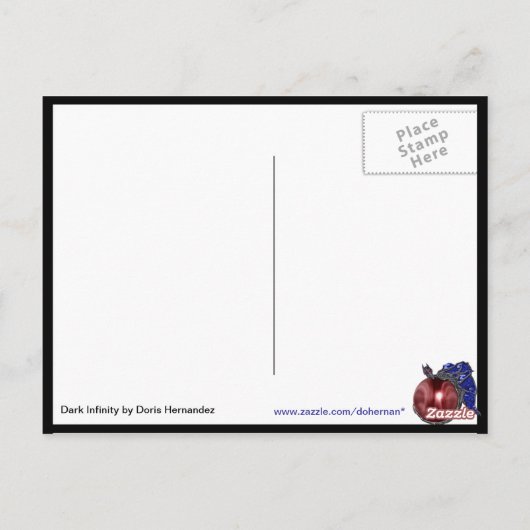 Carte postale Infinie foncée (Dos)