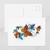 Carte Postale Infinité de papillons monarques (Devant / Derrière)