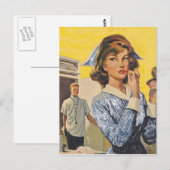 Carte Postale Infirmière à la recherche (Devant / Derrière)