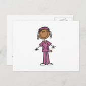 Carte Postale Infirmière afro-américaine (Devant / Derrière)