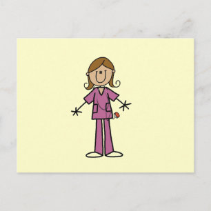 Carte Postale Infirmière aux traits moyens femme