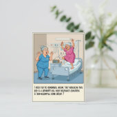 Carte Postale Infirmière avec patiente âgée dansant pour un prom (Debout devant)