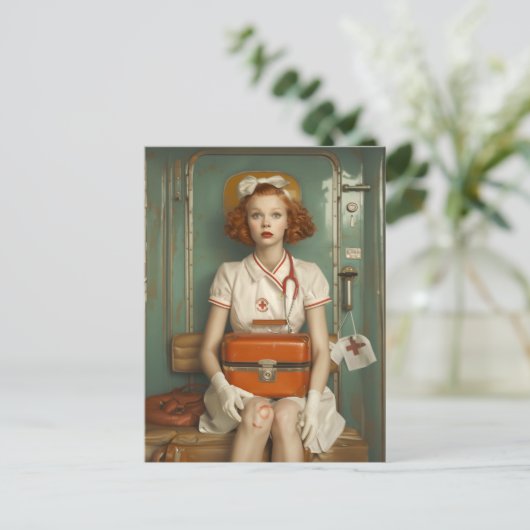 Carte Postale Infirmière blessée (Debout devant)