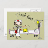 Carte Postale Infirmière Cadeaux "Merci" (Devant / Derrière)