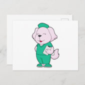 Carte Postale Infirmière canine (Devant / Derrière)