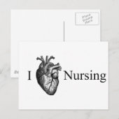 Carte Postale Infirmière cardiaque (Devant / Derrière)