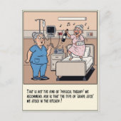 Carte Postale Infirmière choquée regarde le patient danser et se (Devant)