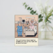 Carte Postale Infirmière choquée regarde son patient danser pour (Debout devant)