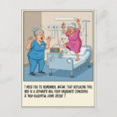 Carte Postale Infirmière dansant avec une patiente âgée pour lui (Devant)