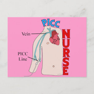 Carte Postale Infirmière de ligne PICC Cadeaux de conception ana