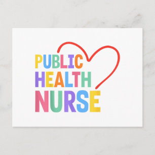 Carte Postale Infirmière de santé publique Cœur