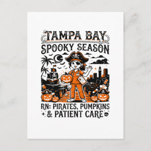 Carte Postale Infirmière de Tampa Bay Thème Pirate d'Automne