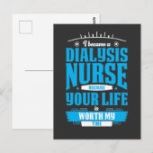 Carte Postale Infirmière dialyse Héros Rein Néphrologie Infirmiè (Devant / Derrière)